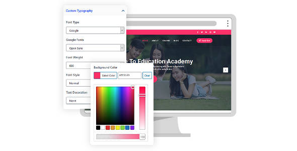 Tema Gratis CosmosWP Typography Warna