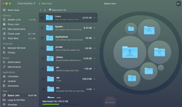 CleanMyMac X Space Lens CleanMyMac X Space Lens