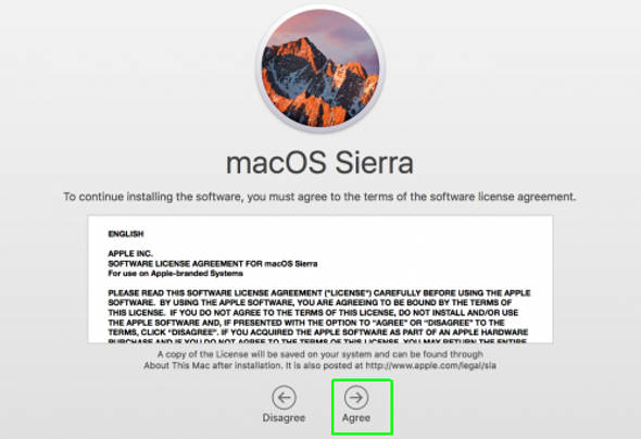 Mac OS Sierra Install