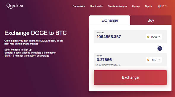 How to Buy Bitcoin With Dogecoin in Quickex