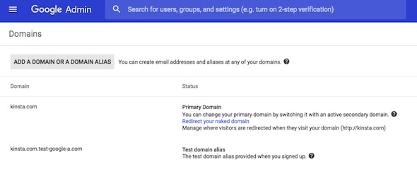 g suite domain alias