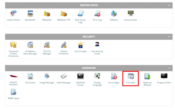 cpanel cron job