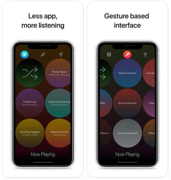 Aplikasi pemutar musik iphone Listen Gesture Music Player