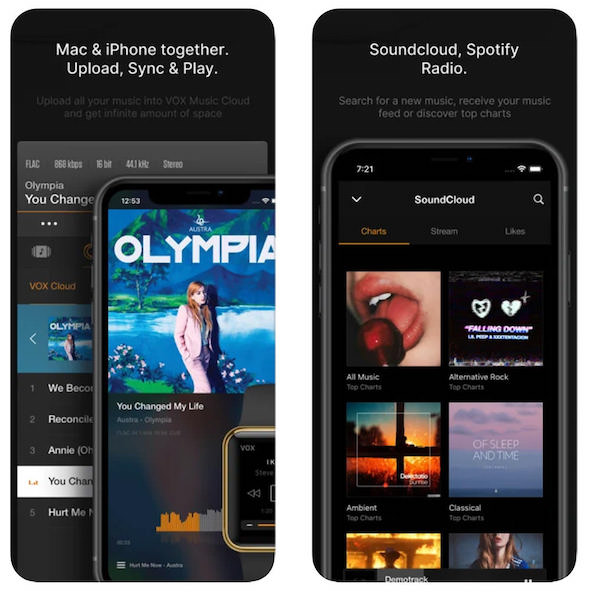 Aplikasi pemutar musik iphone VOX