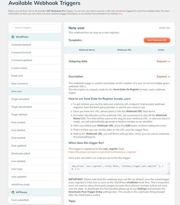 wp webhooks wordpress otomatis