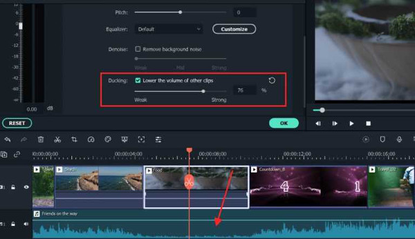 Audio Ducking filmora