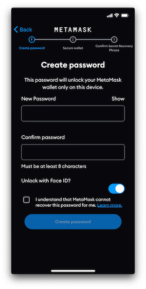 5 create password