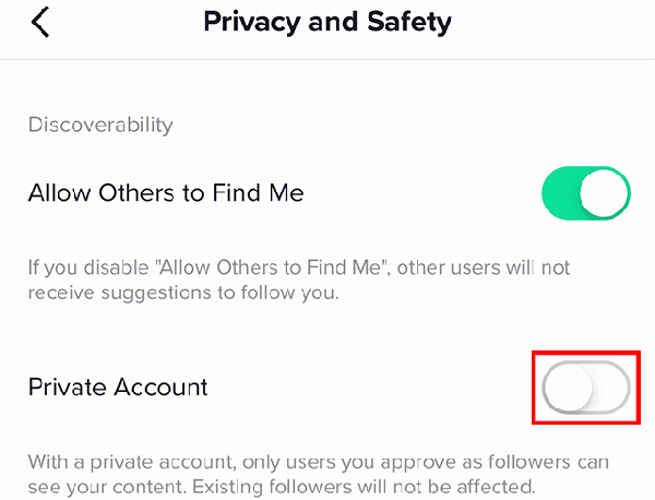tiktok private akun