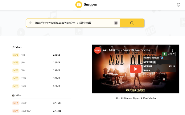 sneppea video youtube to mp3
