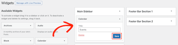 menonaktifkan widget block
