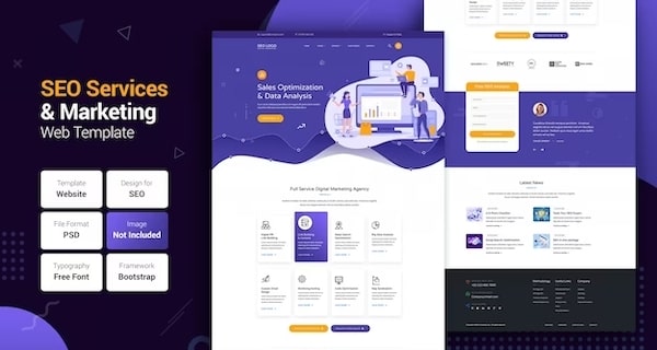 seo services marketing web template