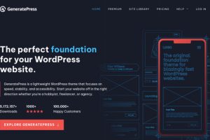 Tema GeneratePress gratis dan premium