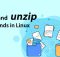 perintah ekstrak zip unzip file linux